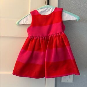 Kate Spade Red and Pink Striped Kids Dress